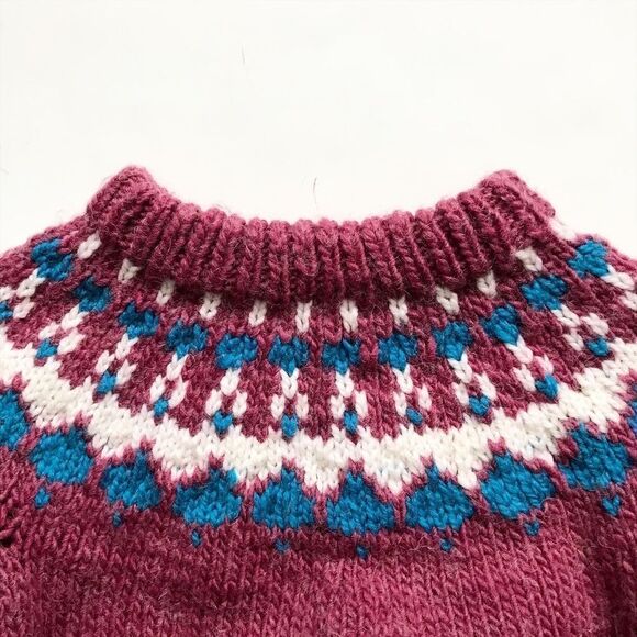 Hand knit Nordic design sweater EUC fits like 6-7Y - Picture 2 of 5